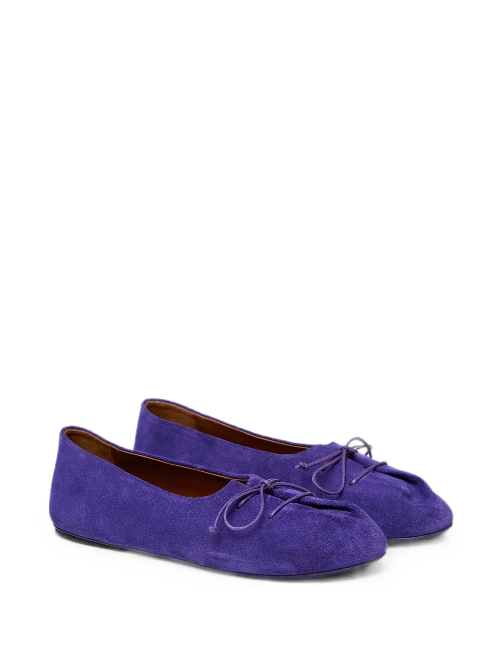 Marsèll Girella bow-detail suede ballet flats Paars