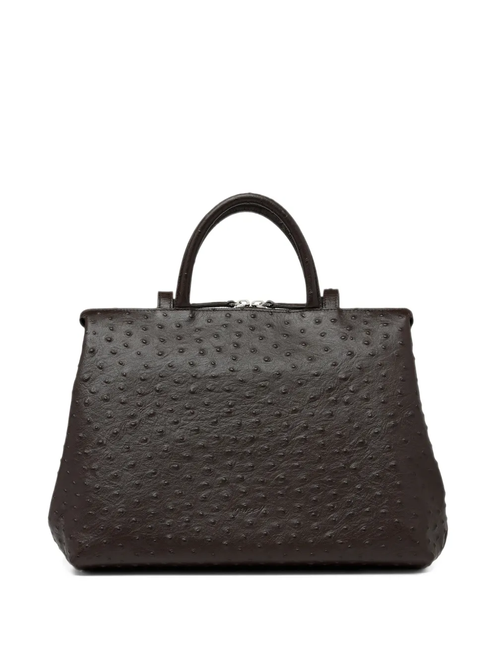 Marsèll 4 Dritta ostrich-effect leather tote bag Bruin
