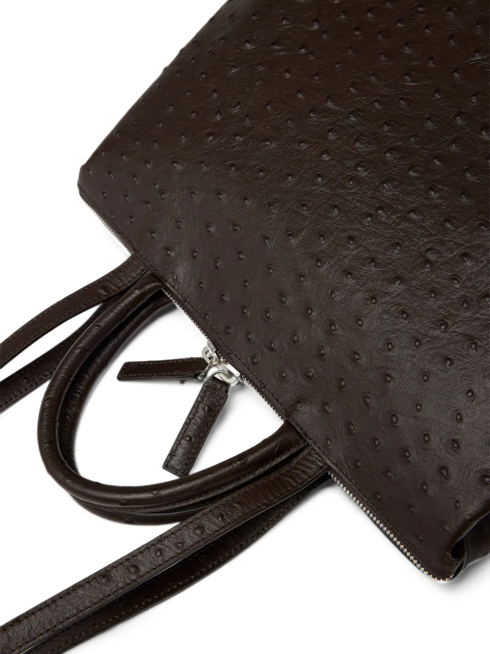 Marsèll 4 Dritta ostrich-effect leather tote bag Bruin