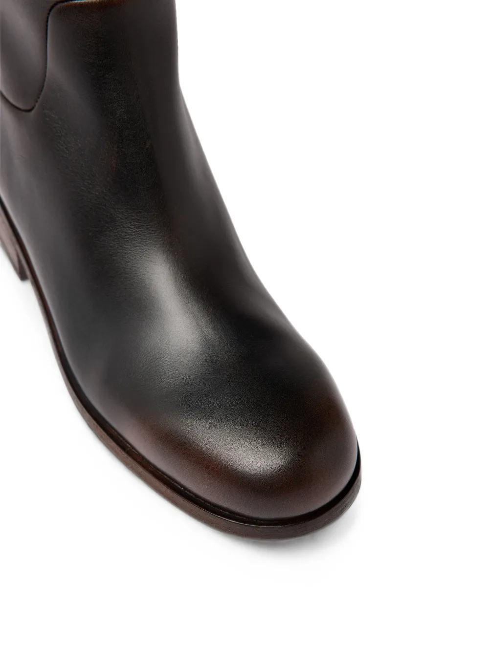 Marsèll Gnocco burnished leather ankle boots Bruin