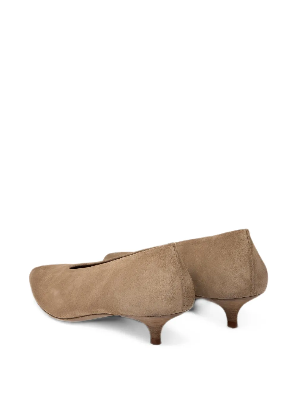 Marsèll Longiforma suede almond-toe pumps Beige