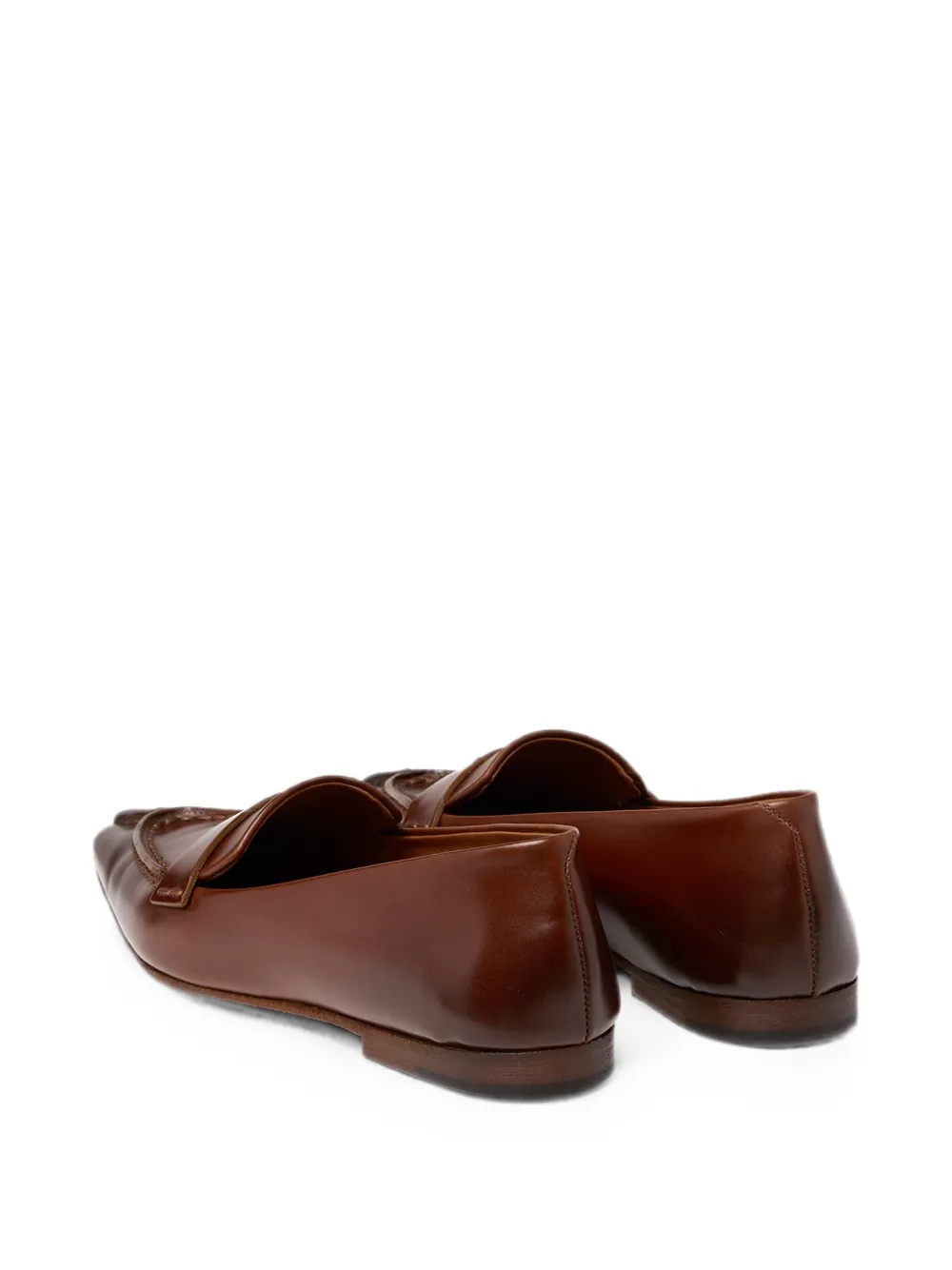 Marsèll Colma pointed-toe leather loafers Bruin