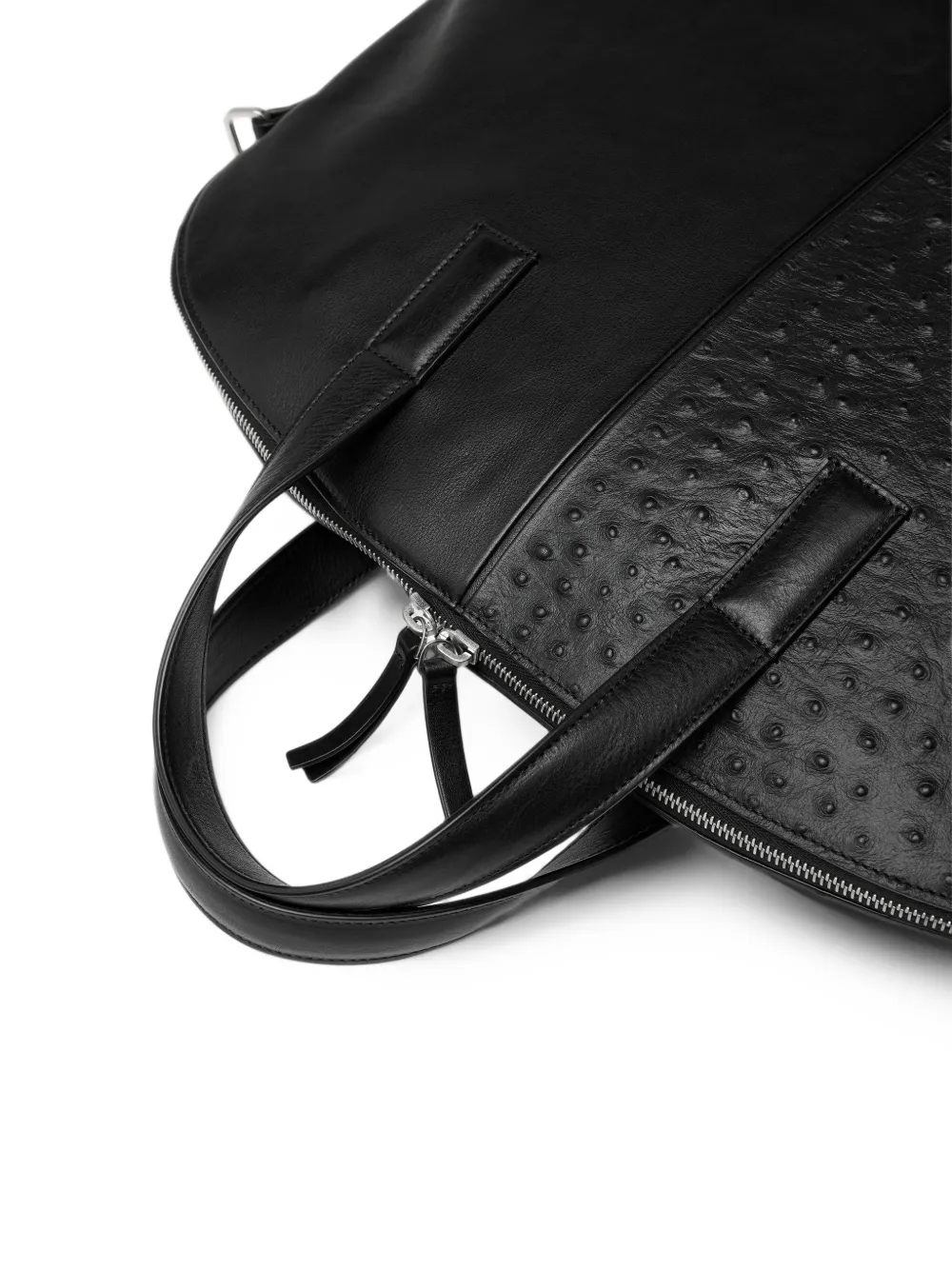 Marsèll Trasporta Spezzata ostrich-effect panelled tote bag Zwart