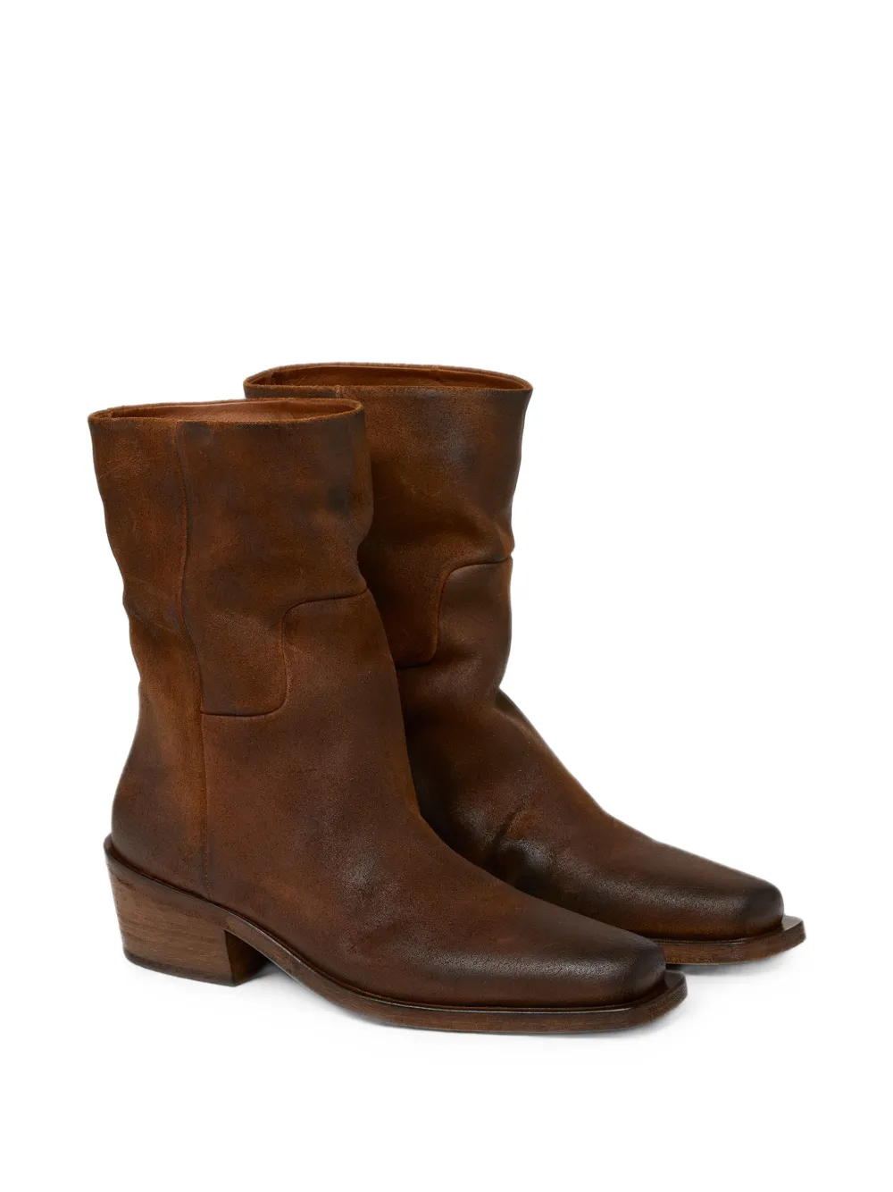 Marsèll distressed-effect square-toe boots Bruin