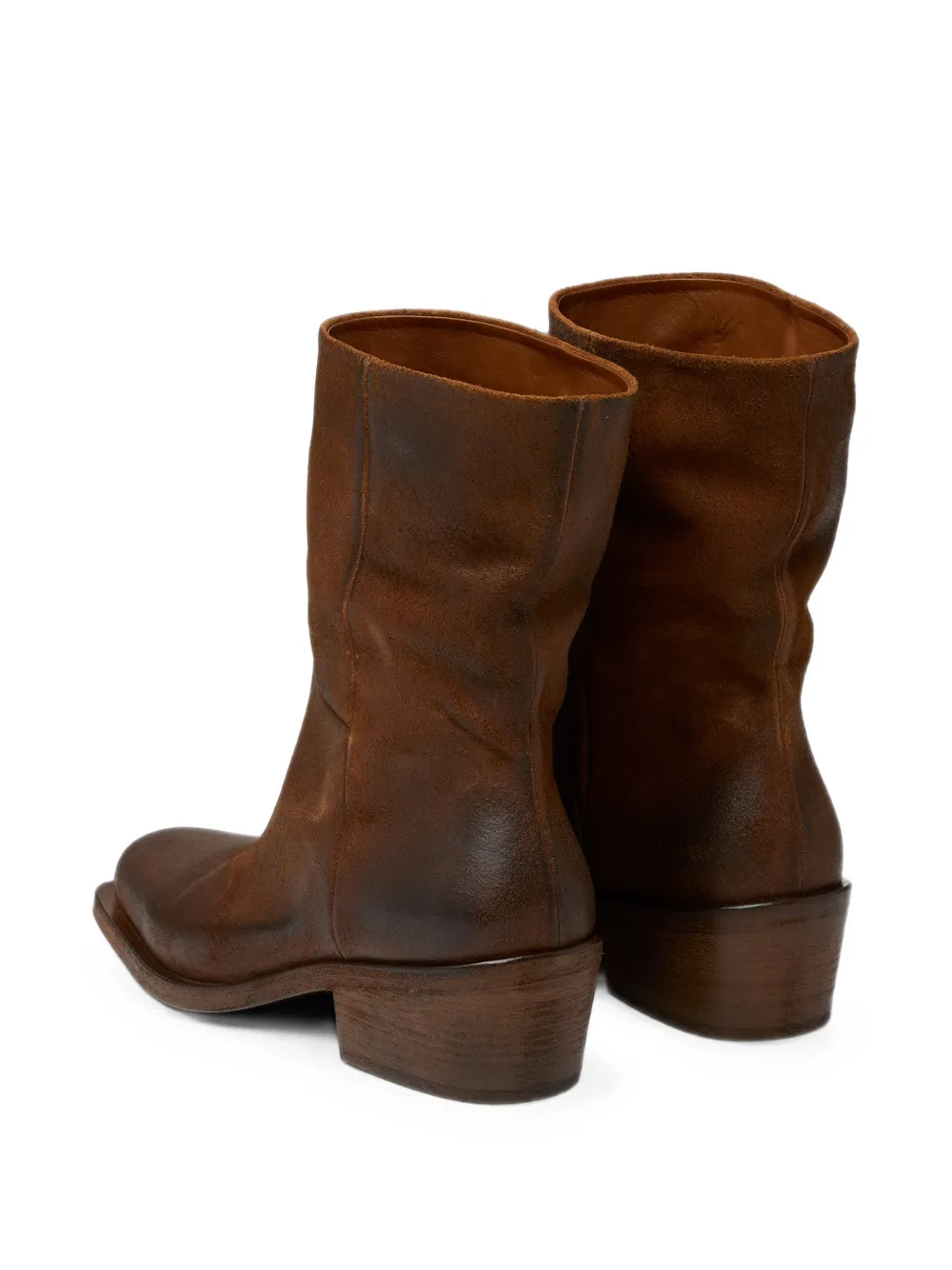 Marsèll distressed-effect square-toe boots Bruin