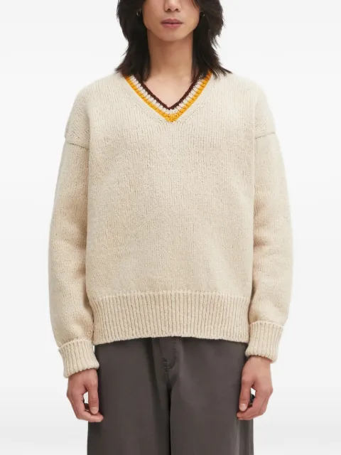 visvim V-neck chunky-knit sweater