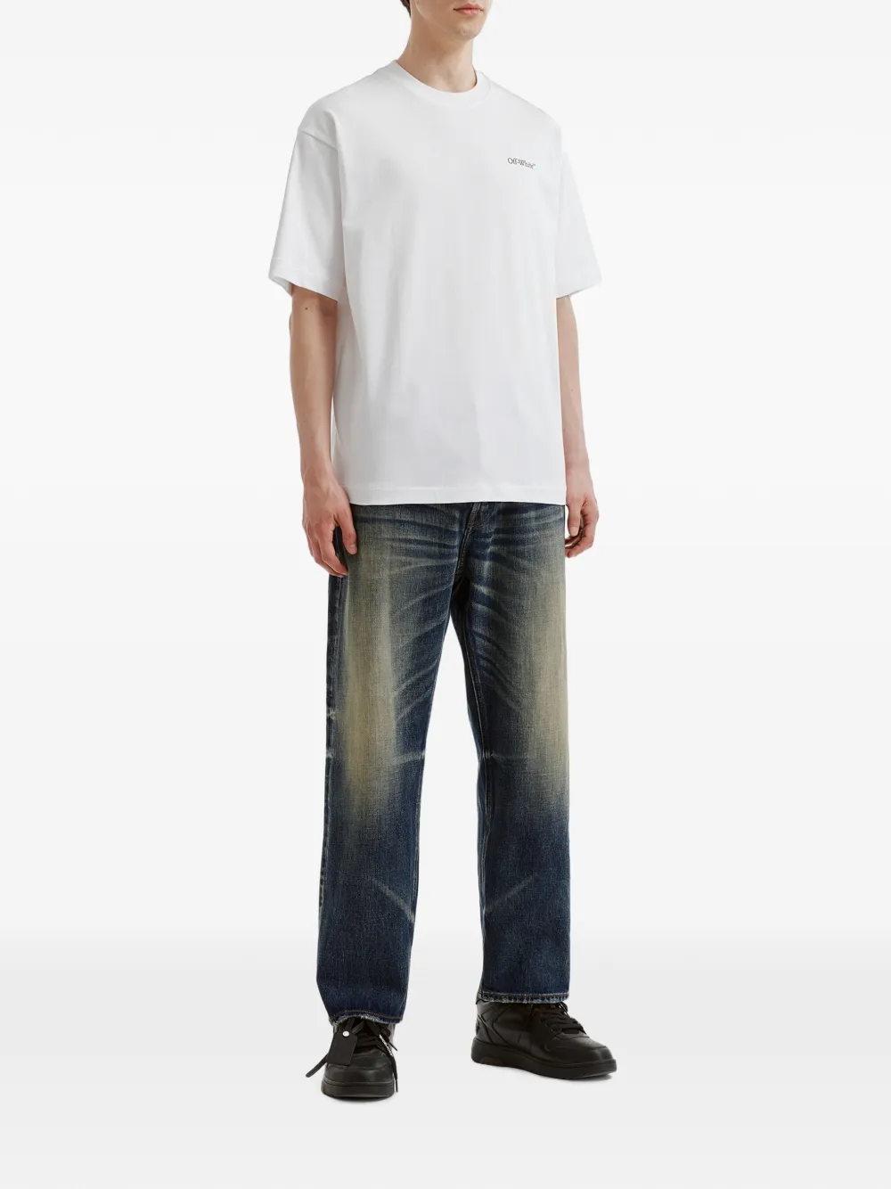Off-White T-shirt met logoprint Wit