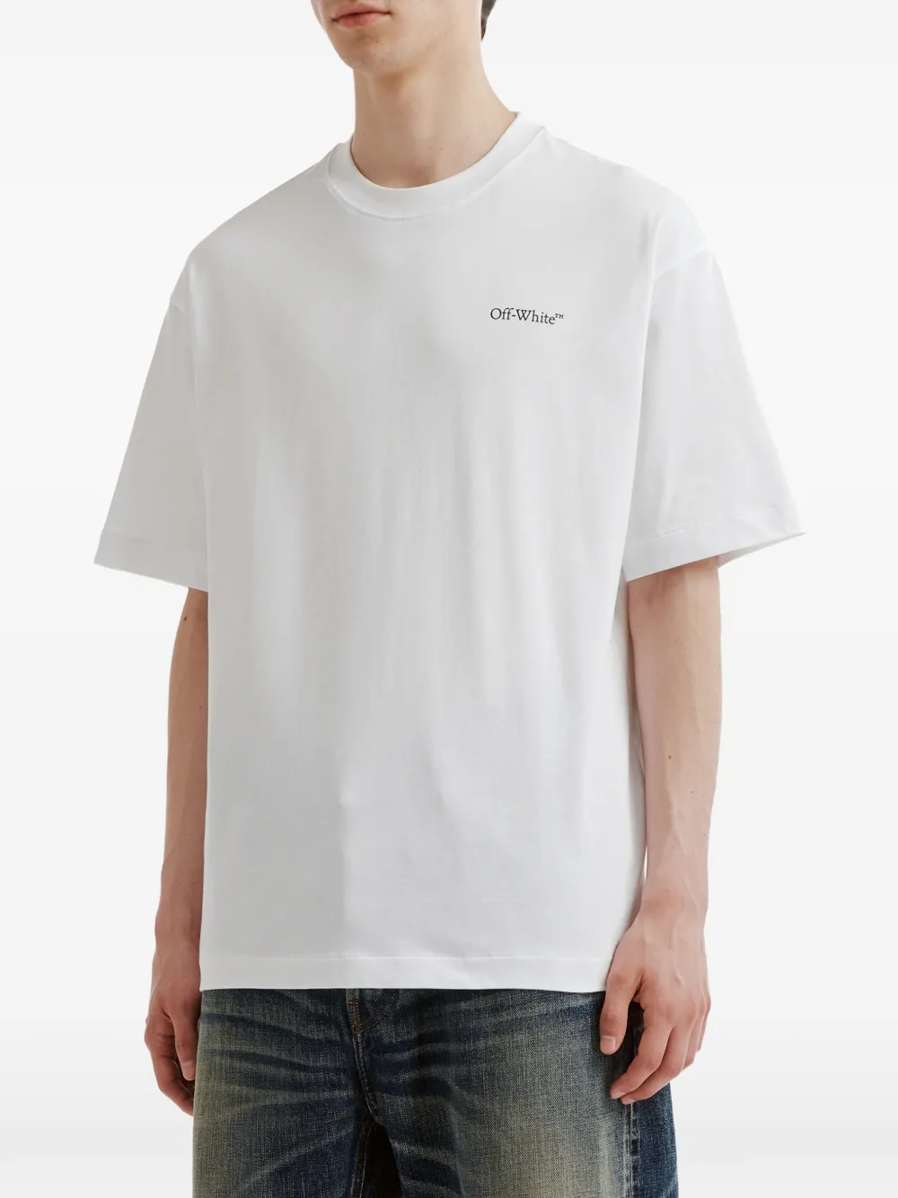 Off-White T-shirt met logoprint Wit