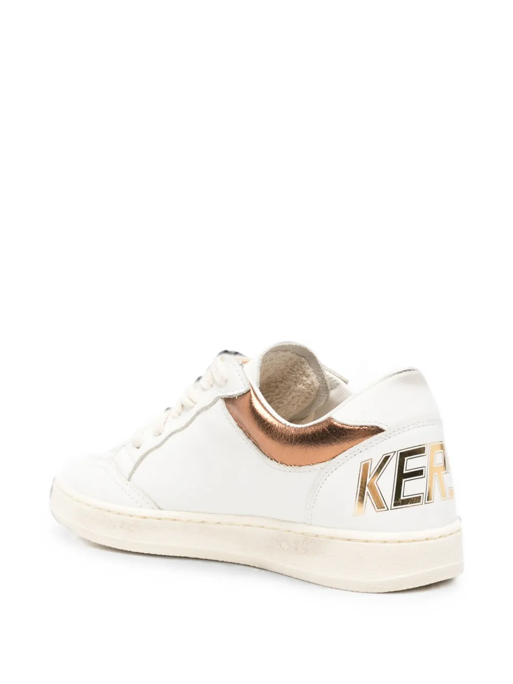 Golden Goose Kids Ball Star glitter-patch sneakers Wit