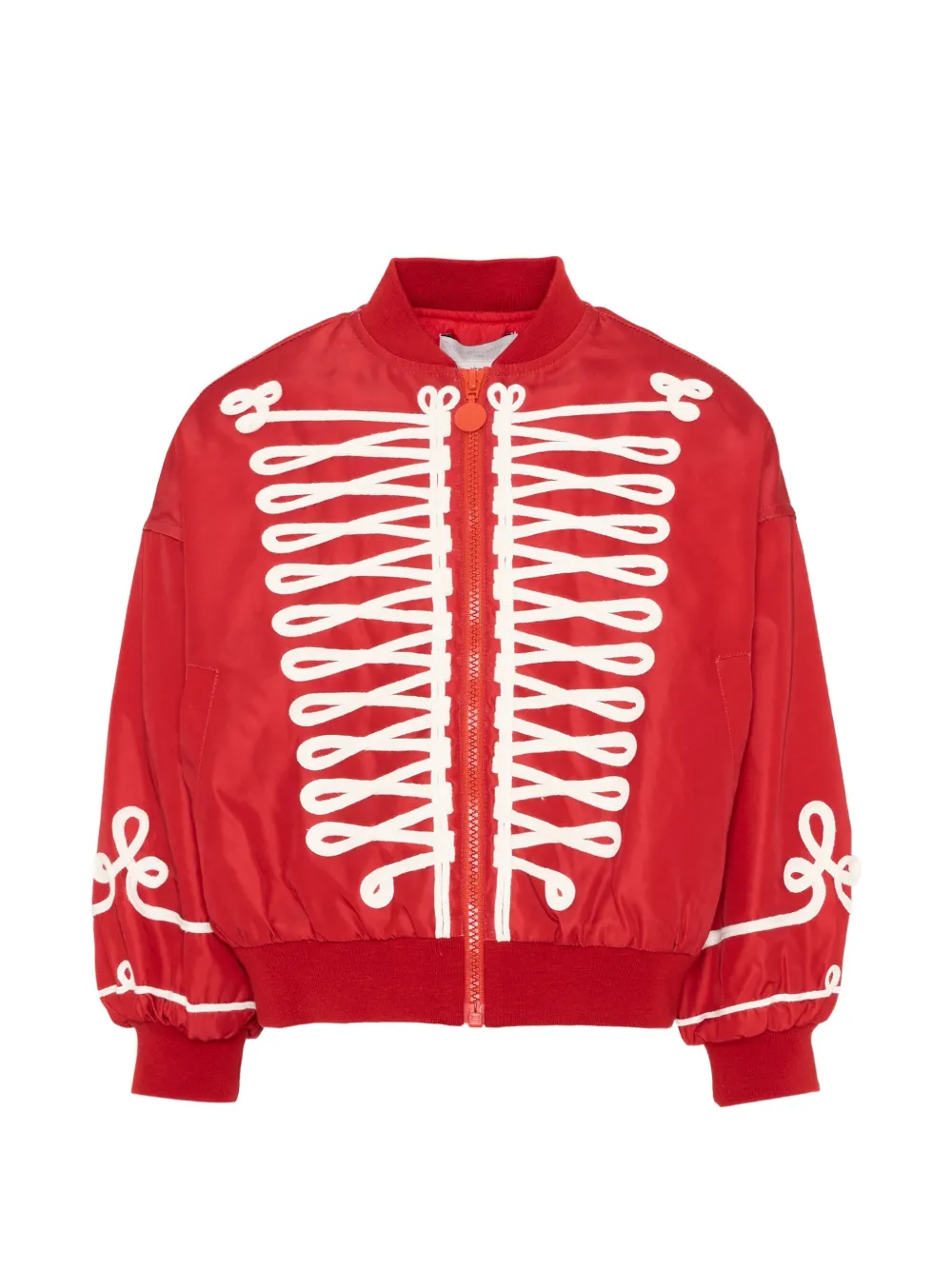 Stella McCartney Kids military-inspired ruched-back jacket - Rot