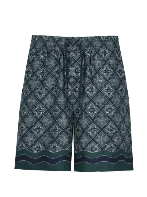 Casablanca geometric-print silk shorts