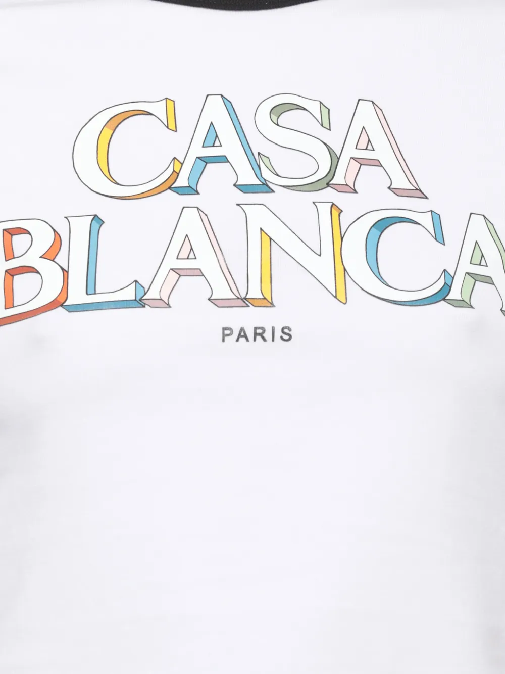 Casablanca Cropped T-shirt met logoprint Wit