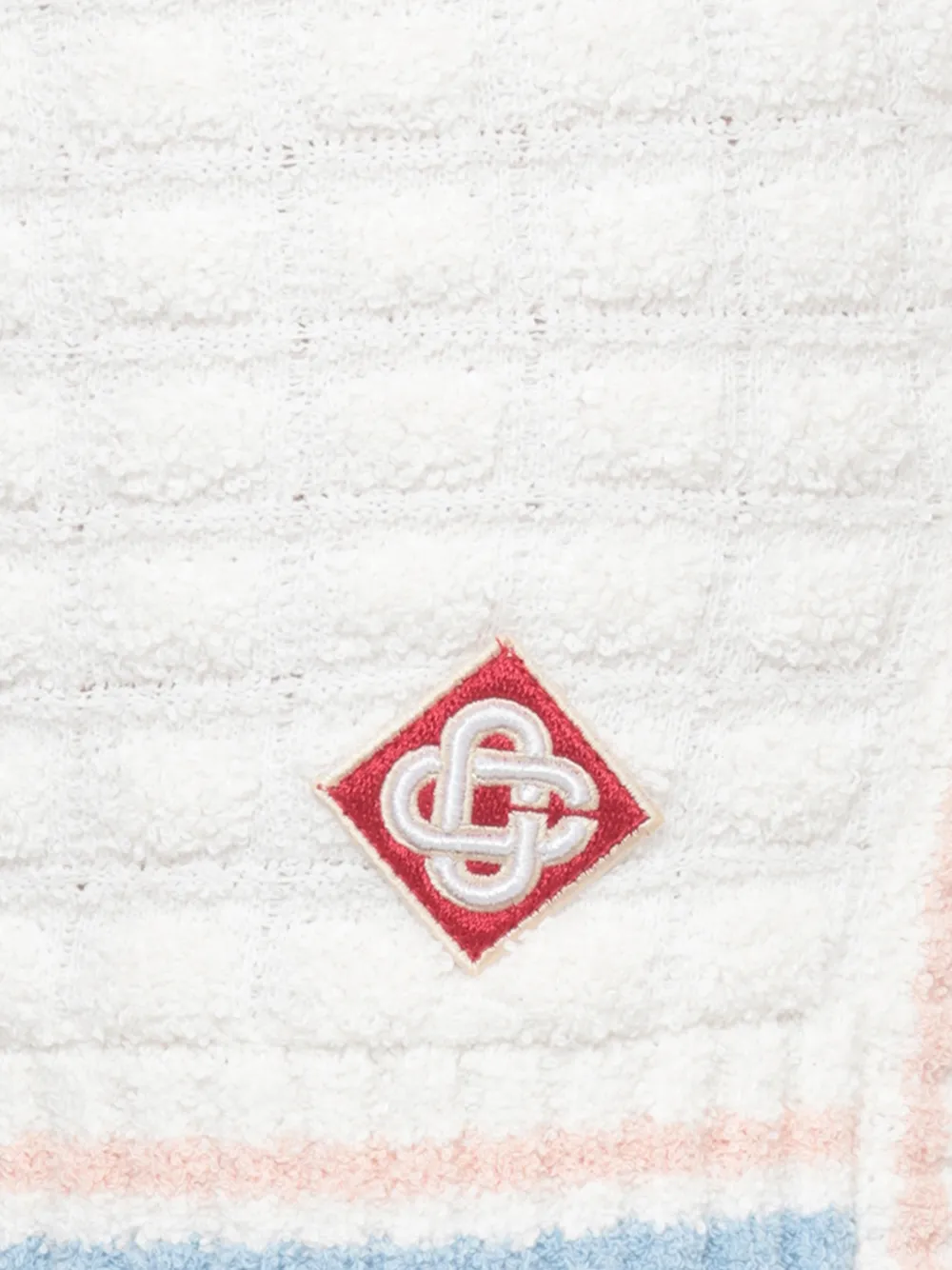 Casablanca Wafelgebreide rok met logo-patch Wit