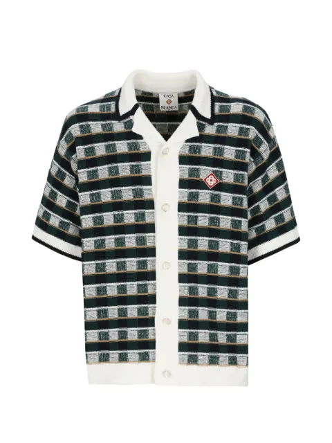 Casablanca check-pattern short-sleeve shirt