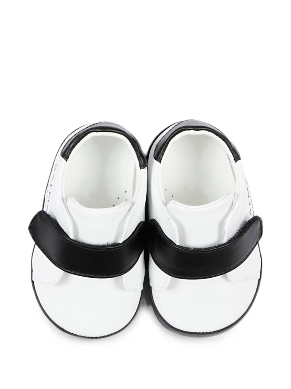 Balmain Kids touch-strap leather sneakers Wit