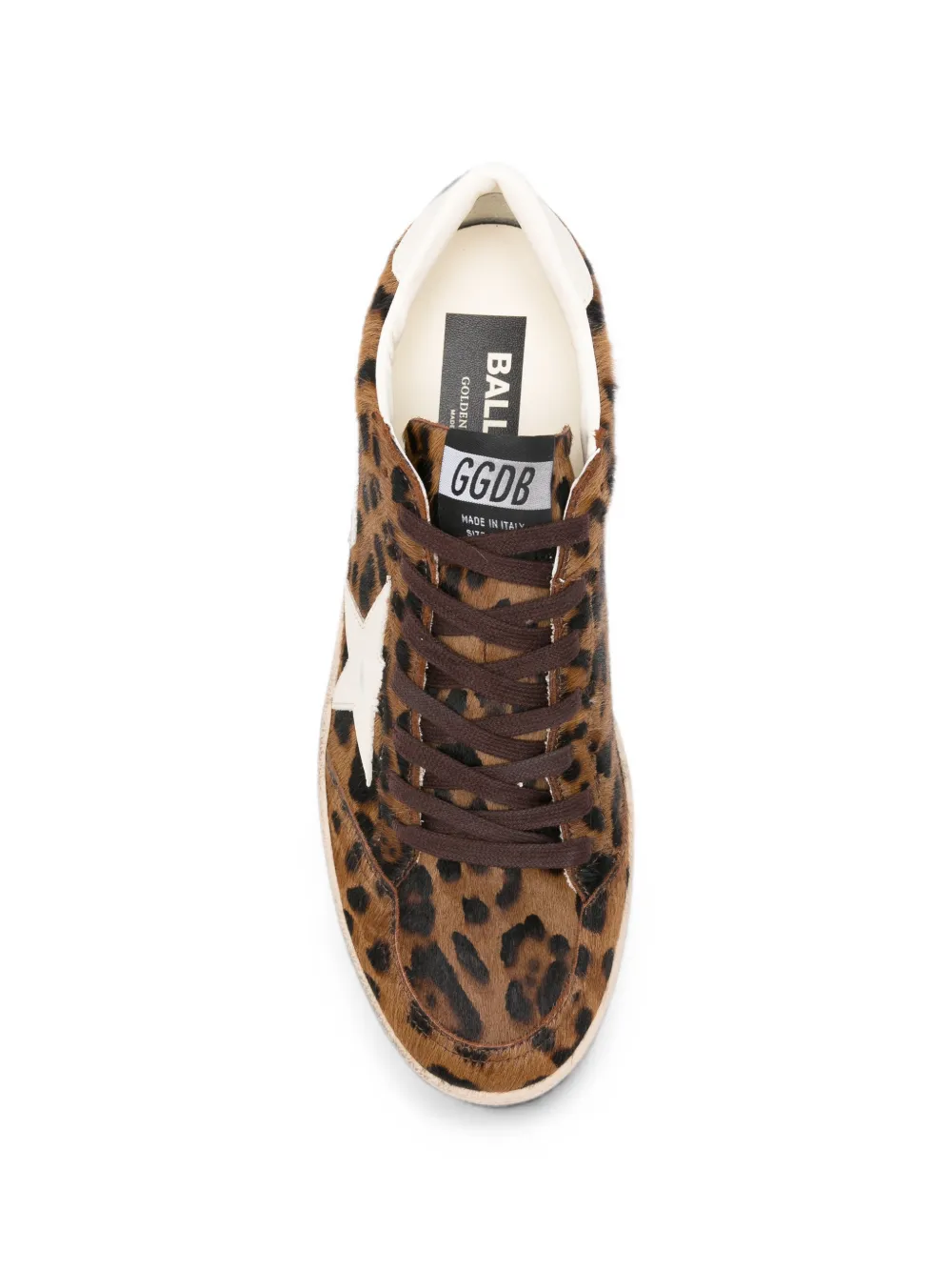Golden Goose Ball Star leopard-pattern sneakers Bruin