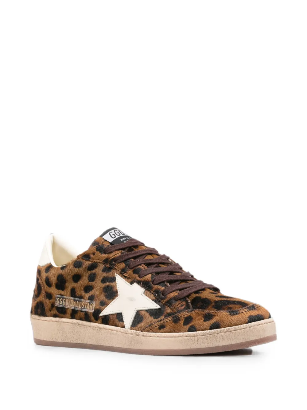 Golden Goose Ball Star leopard-pattern sneakers Bruin