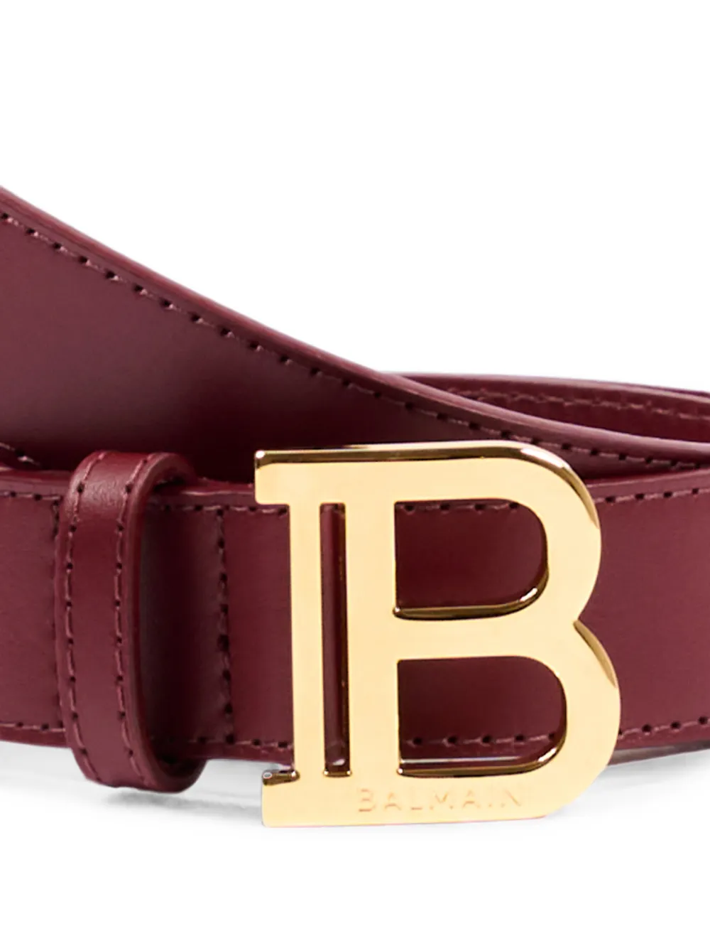 Balmain Kids Leren riem Rood