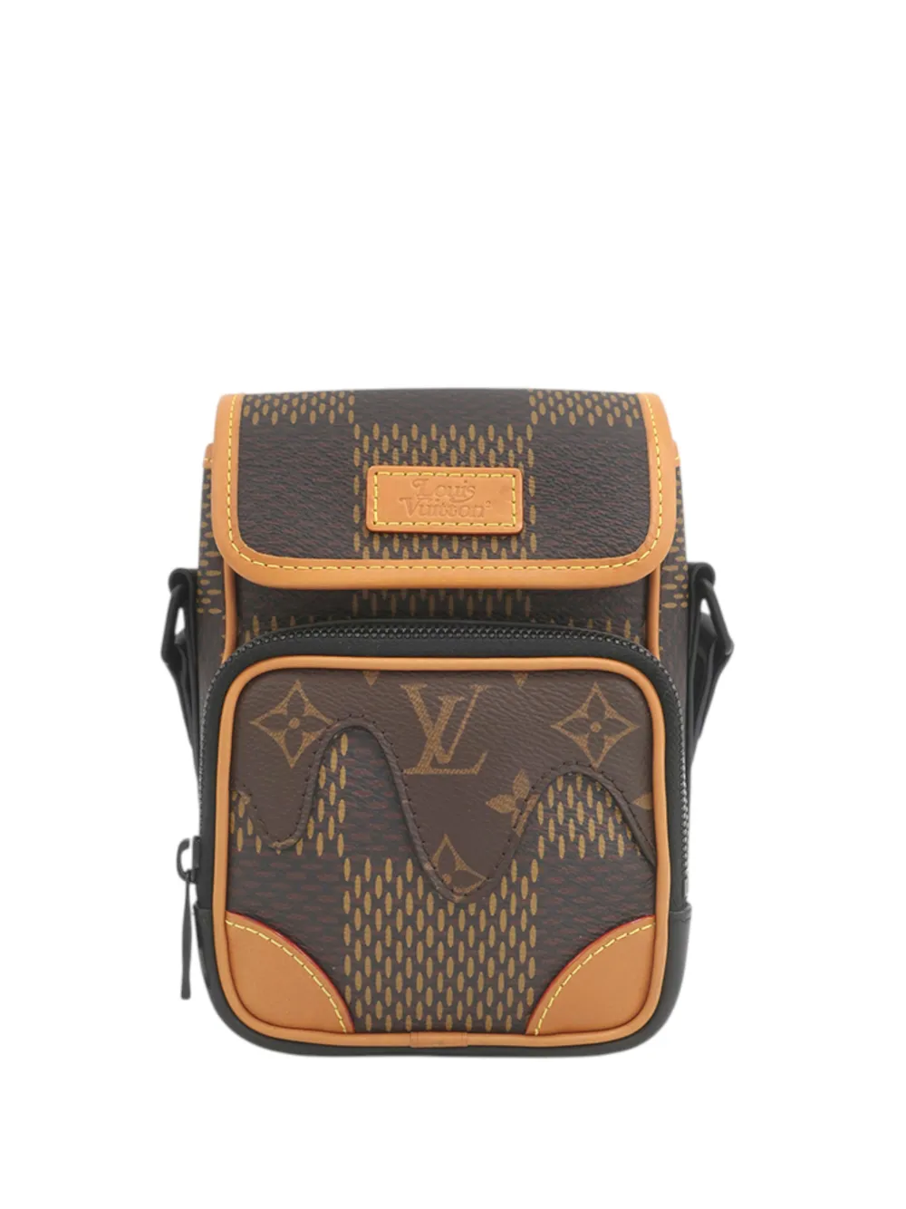 Louis Vuitton Pre-Owned 2020 Nigo Giant Damier Ebene Monogram Nano Amazone crossbody bag - Marrone