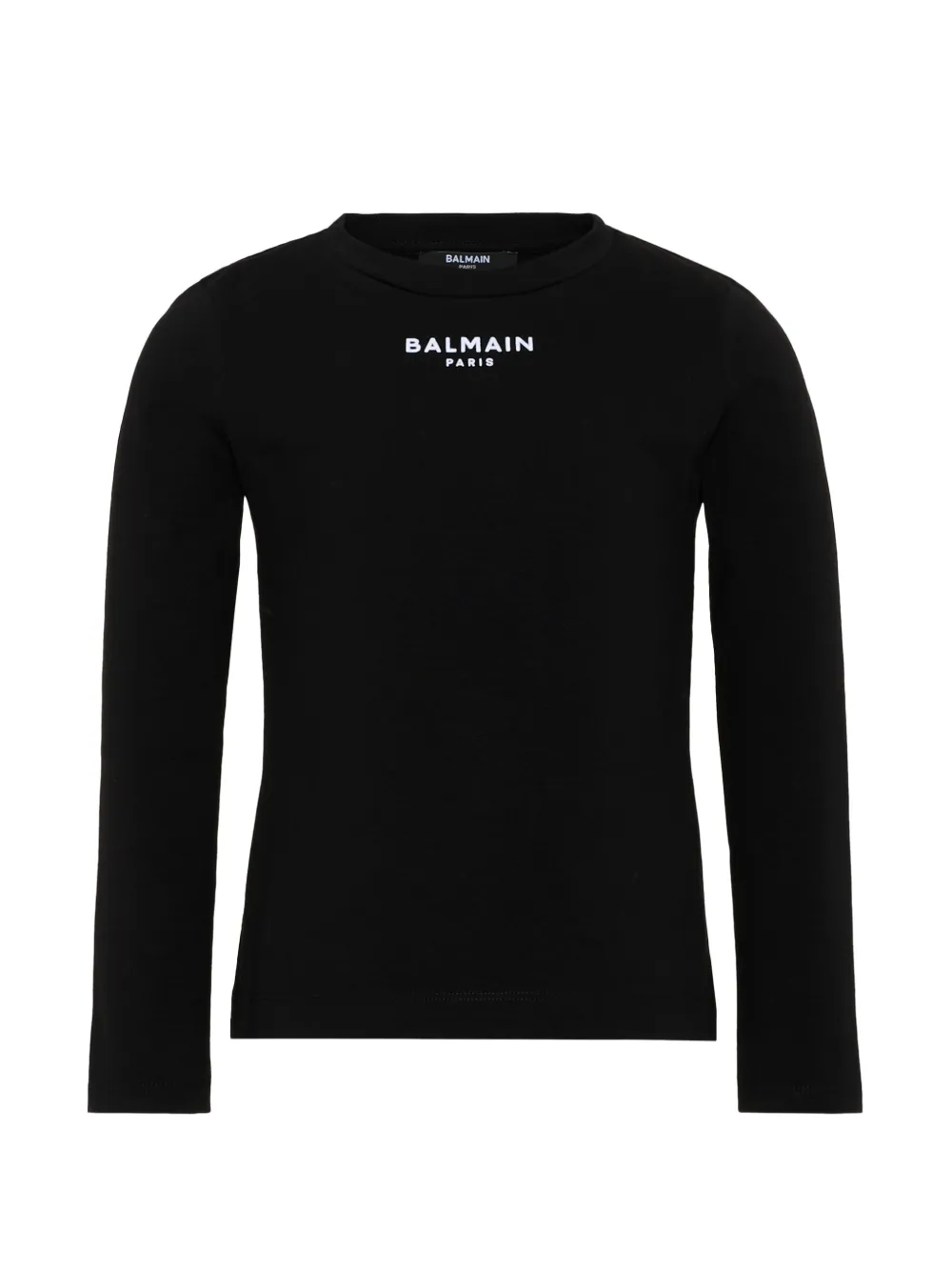 Balmain Kids logo-print long-sleeve T-shirt - Nero