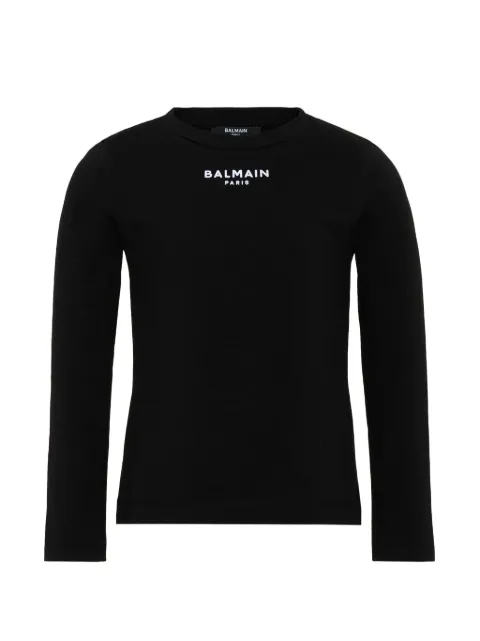 Balmain Kids camiseta con logo estampado