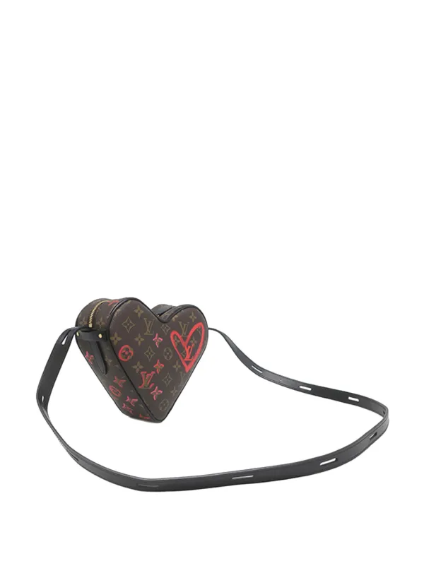 Louis Vuitton ハート型ケース ブラック Louis Vuitton Pre-Owned 2021-2026 Monogram Fall In Love Sac Coeur