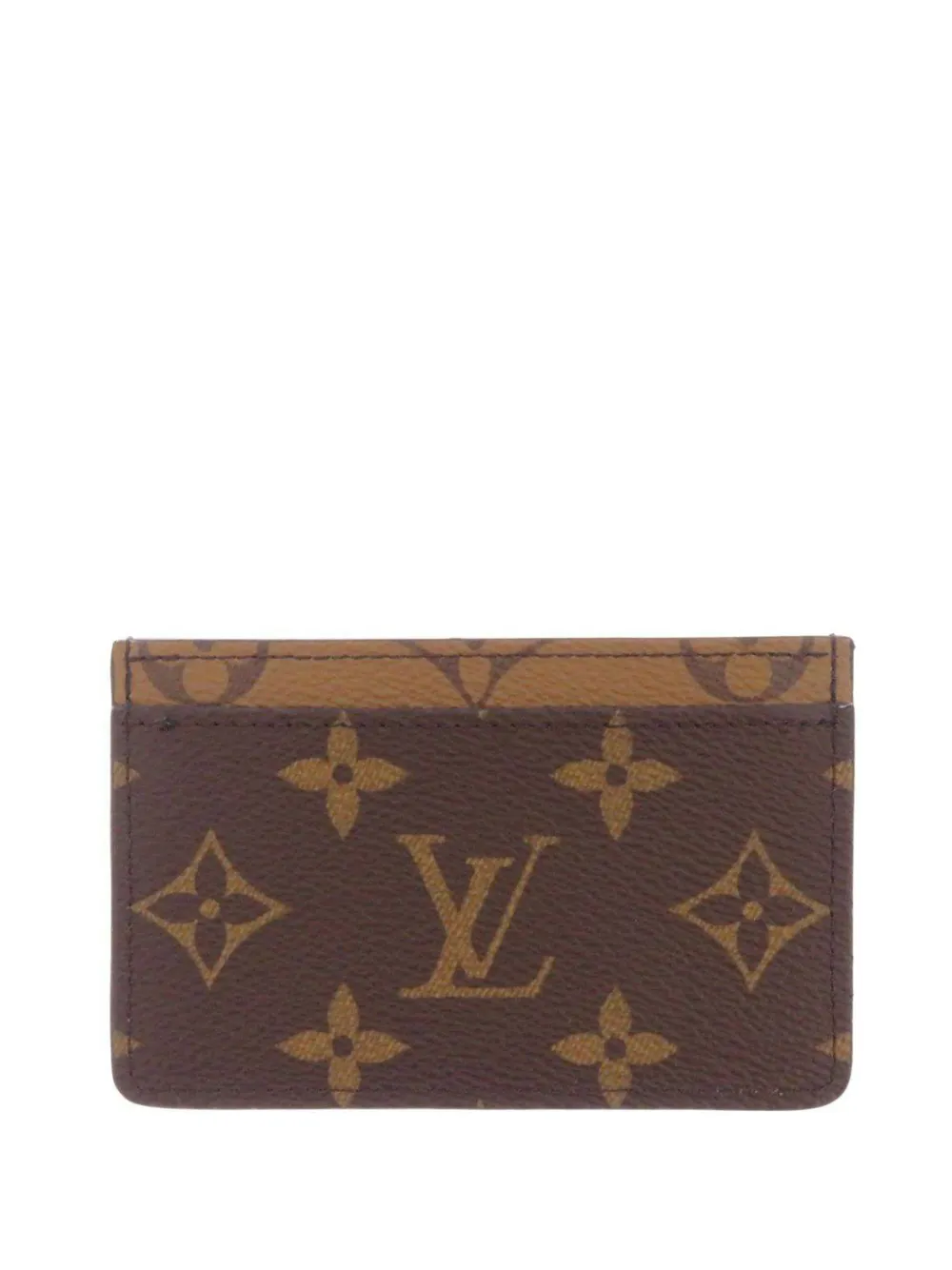 Louis Vuitton Pre-Owned 2021-2026 Monogram Reverse card holder - Marrone