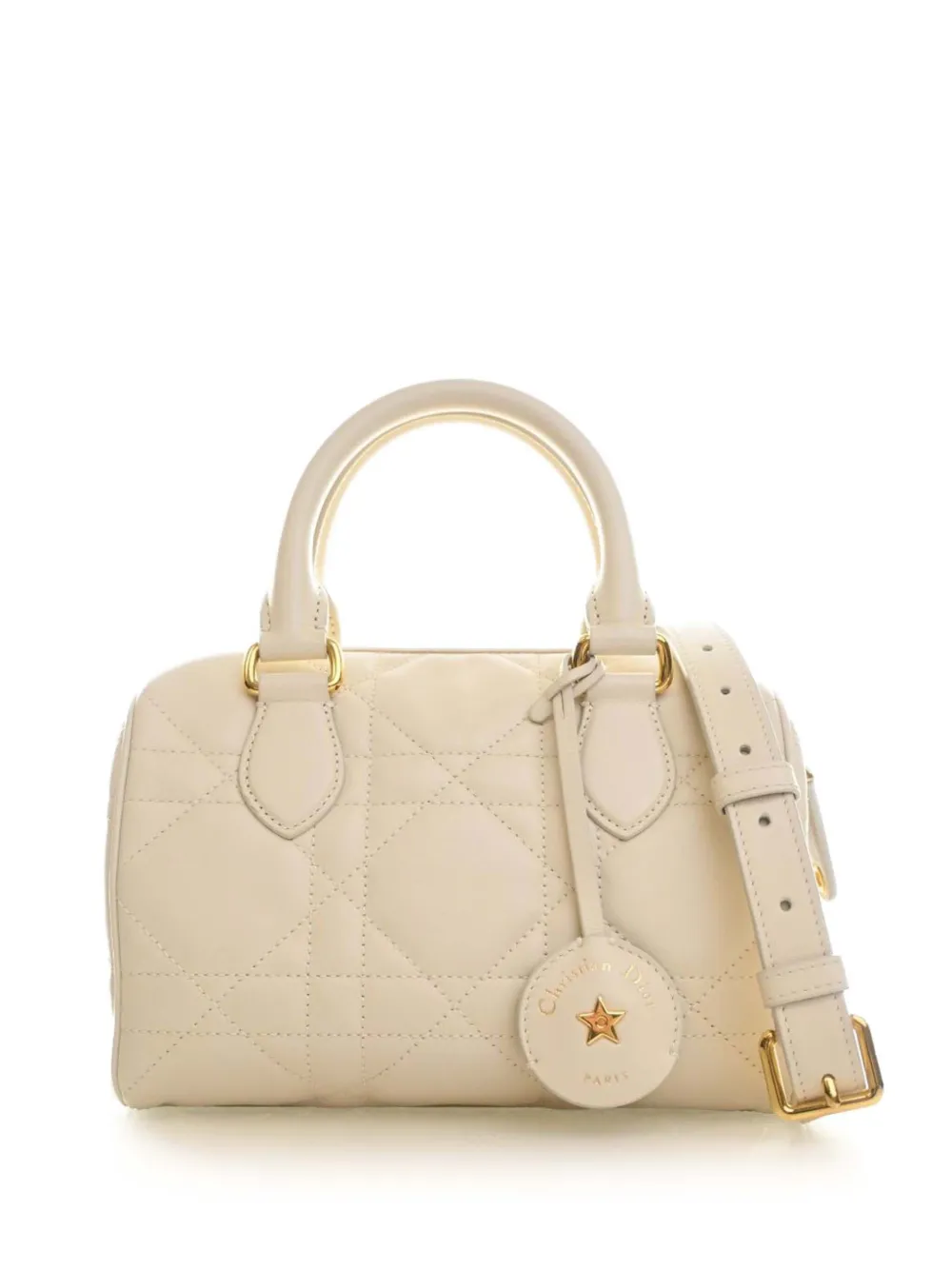 Christian Dior Pre-Owned 2024 Calfskin Macrocannage Groove 20 satchel - White