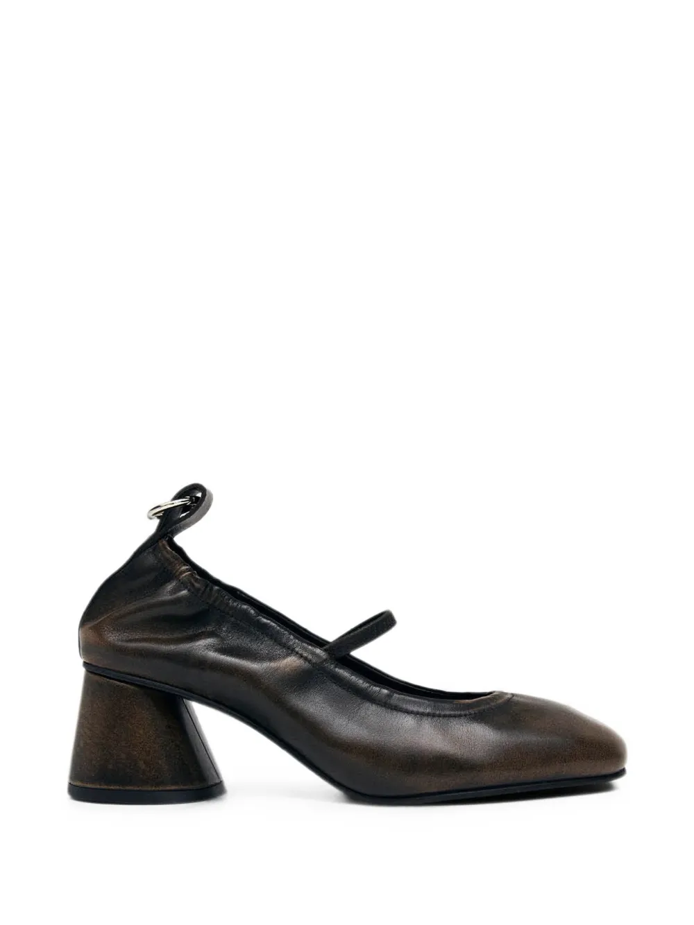 ALOHAS Rhiane leather square-toe pumps Bruin