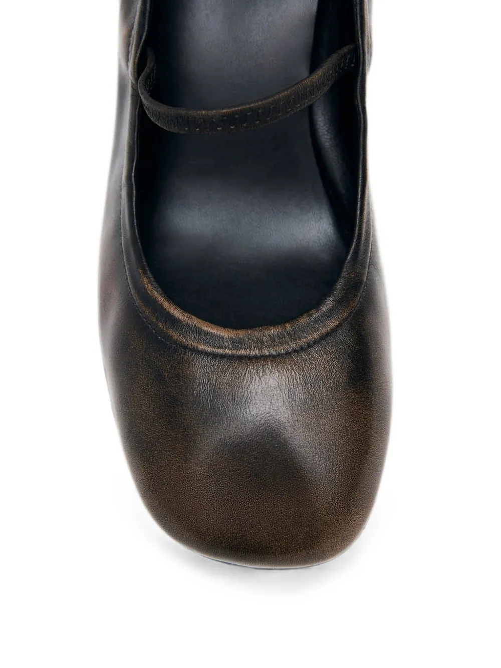 ALOHAS Rhiane leather square-toe pumps Bruin