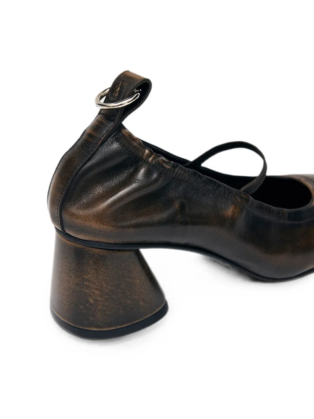 ALOHAS Rhiane leather square-toe pumps Bruin