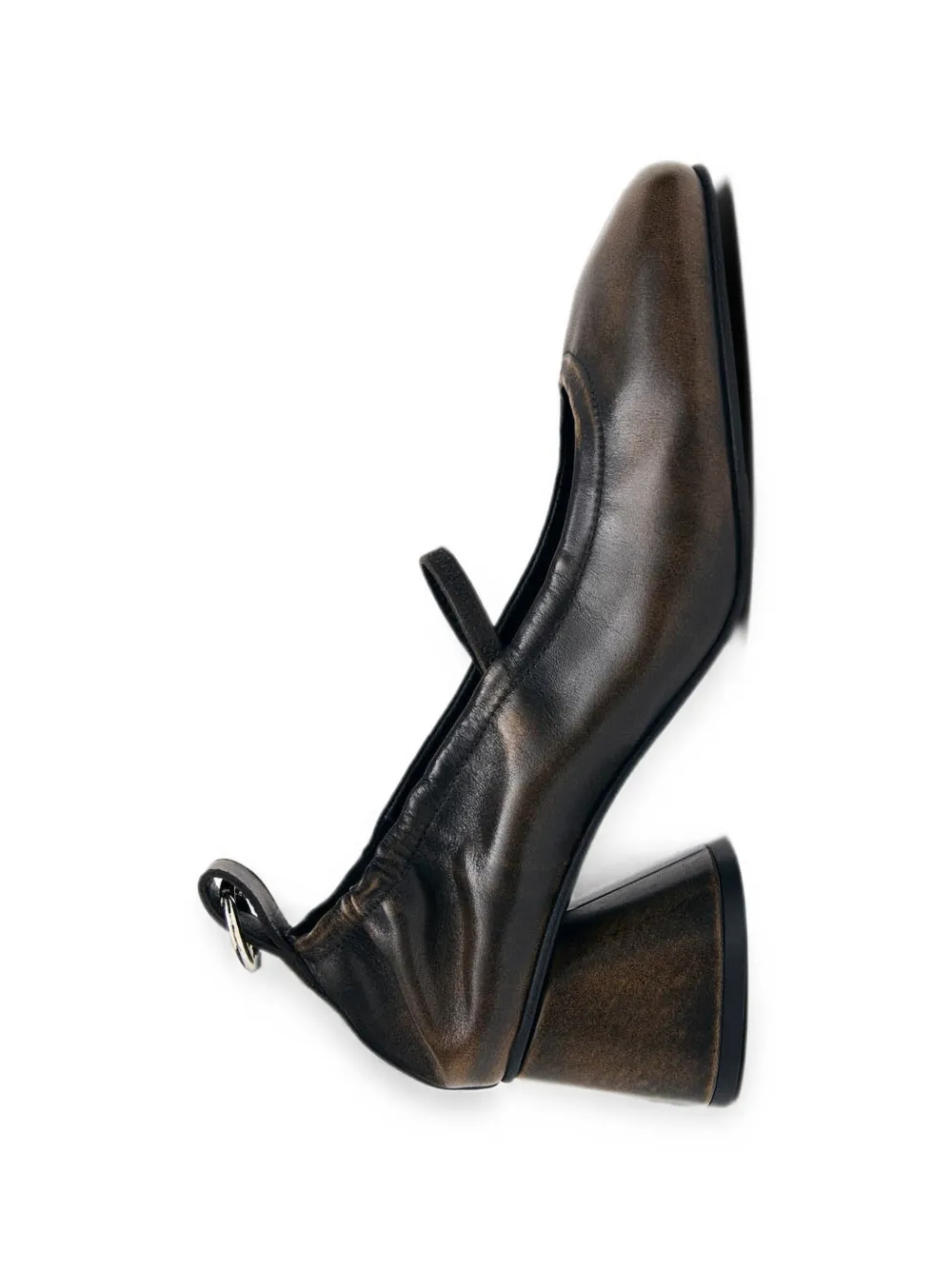 ALOHAS Rhiane leather square-toe pumps Bruin