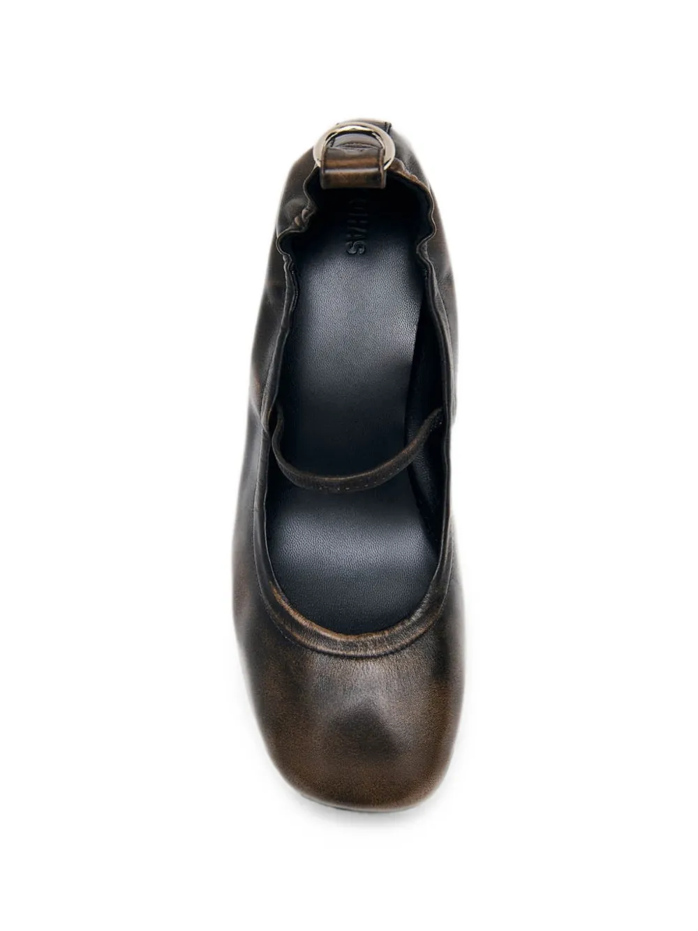 ALOHAS Rhiane leather square-toe pumps Bruin