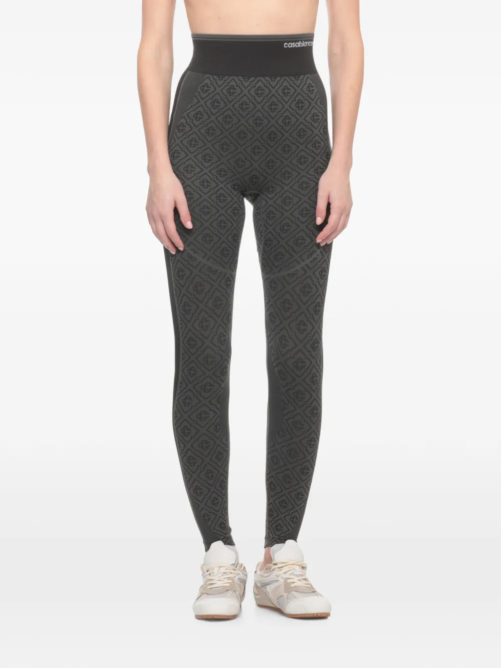 Casablanca Naadloze legging met monogramprint Grijs