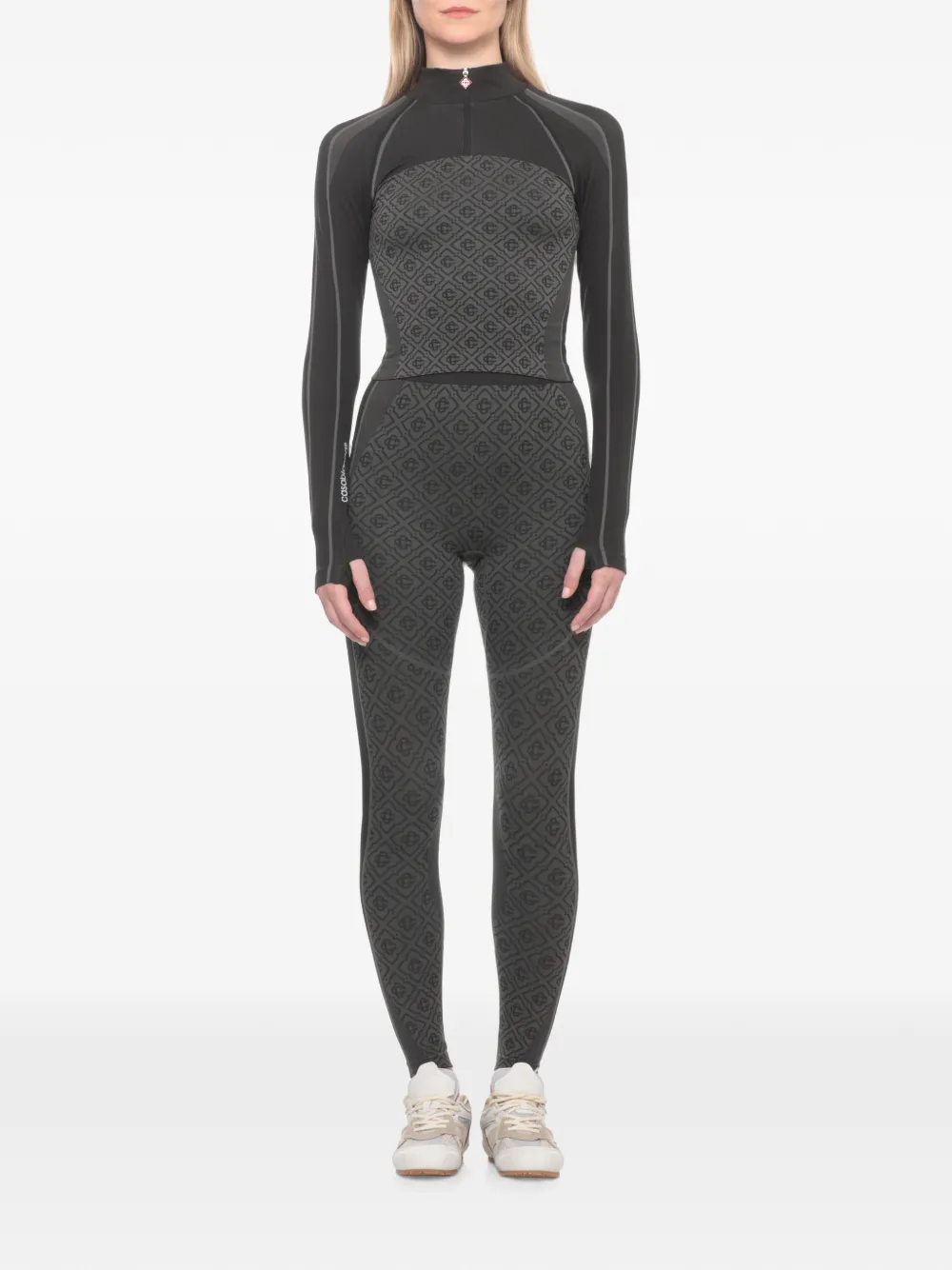Casablanca Naadloze legging met monogramprint Grijs