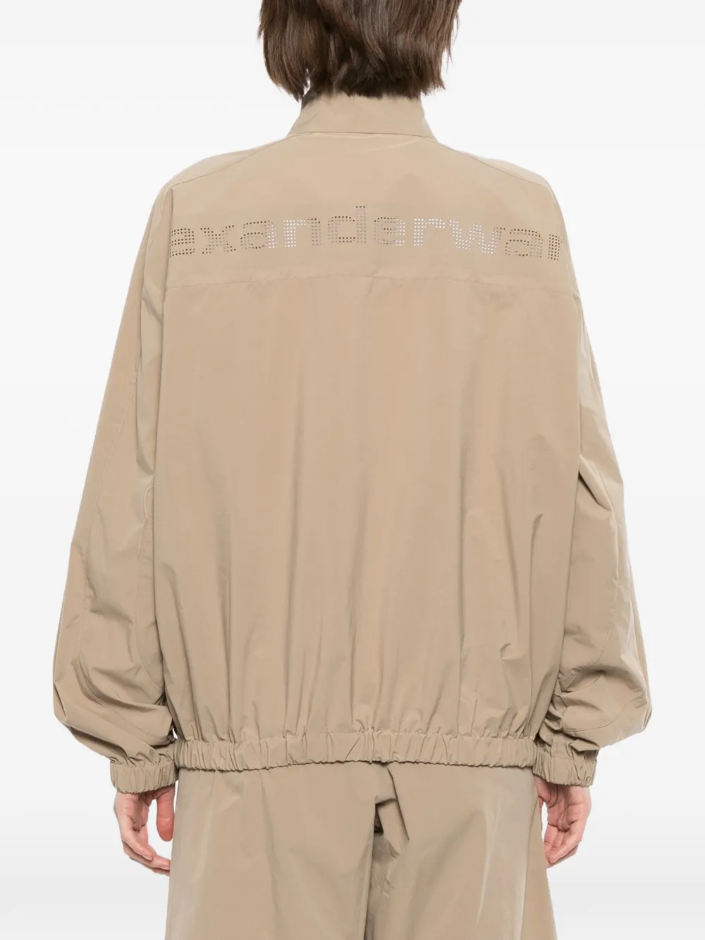 Alexander Wang Trainingsjack met geperforeerde details en logo Beige