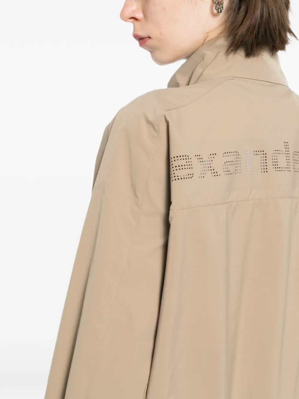 Alexander Wang Trainingsjack met geperforeerde details en logo Beige