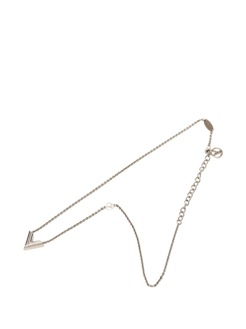Louis Vuitton Pre-Owned 2022 Brass Essential V Supple Necklace costume necklace - Argento