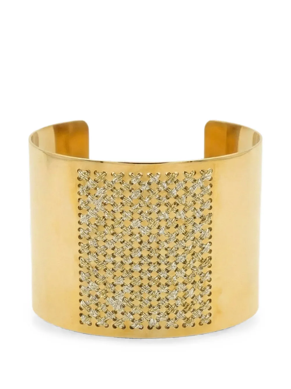 L'EIGHT STUDIO woven-detail cuff bracelet - Oro