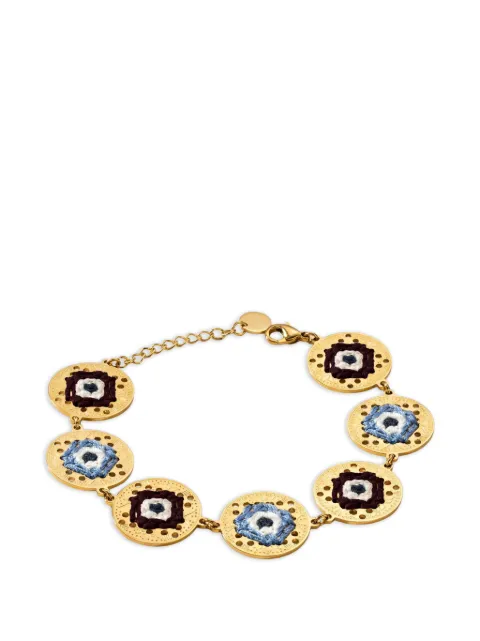L'EIGHT STUDIO embroidered openwork medallion bracelet