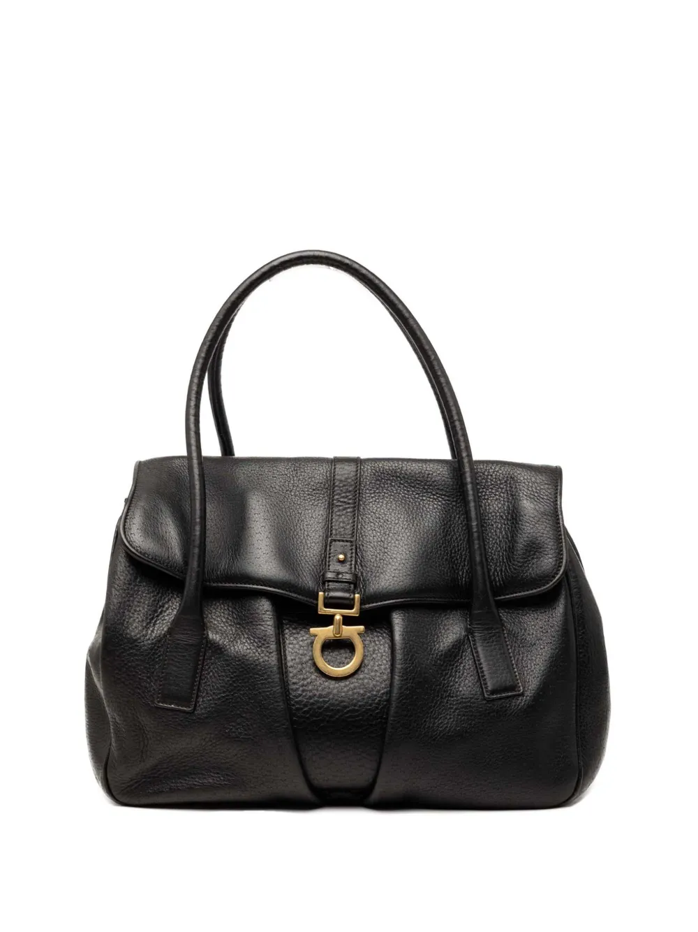 Ferragamo Pre-Owned 2010-2026 Leather Gancini Flap handbag - Nero