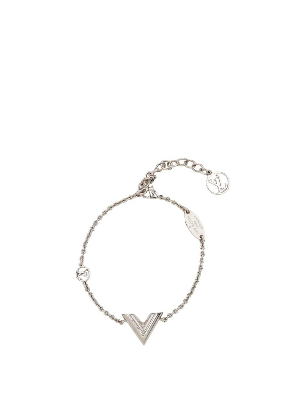 Louis Vuitton Pre-Owned 2020 Brass Essential V Supple Bracelet costume bracelet - Silber