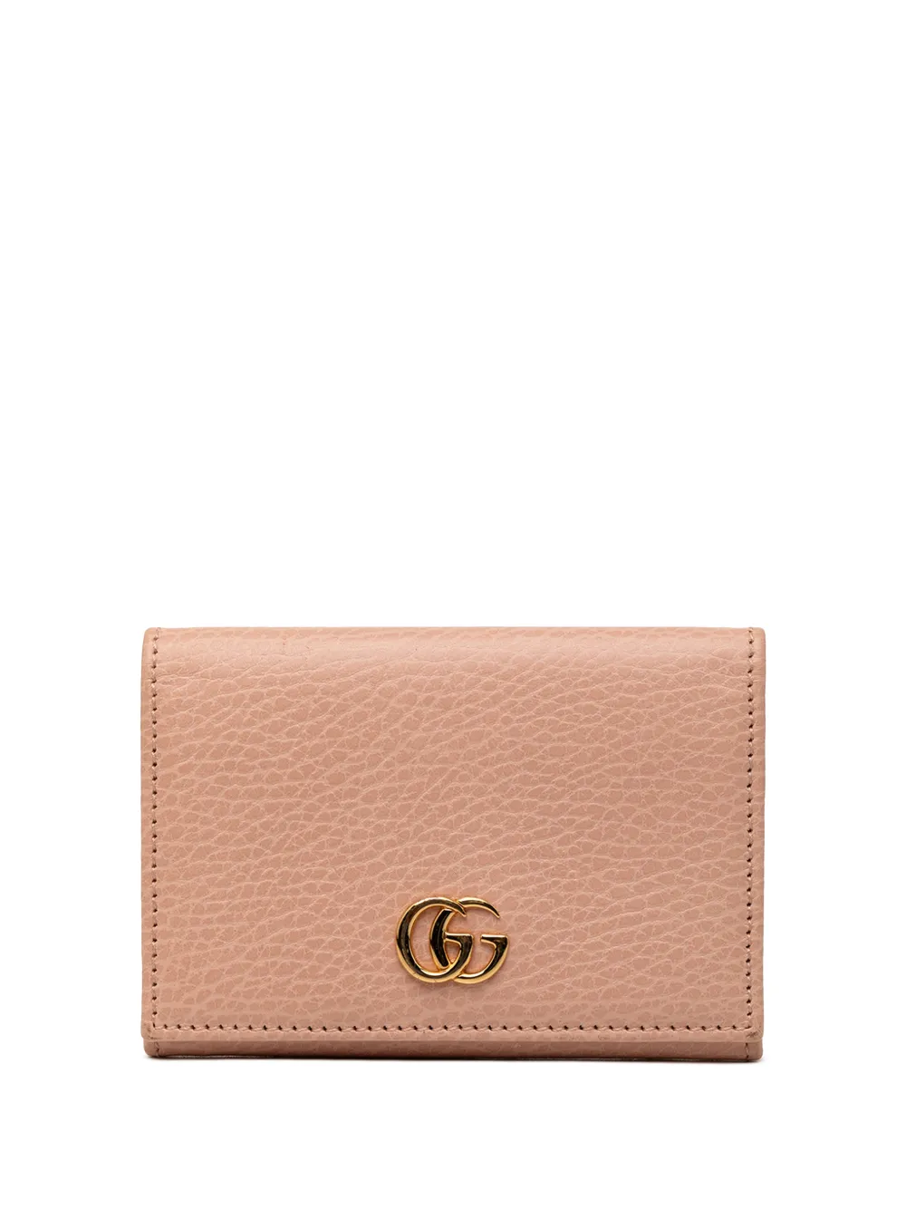 Gucci Pre-Owned 2016-2026 GG Marmont Calfskin Case Wallet card holder - Marrone