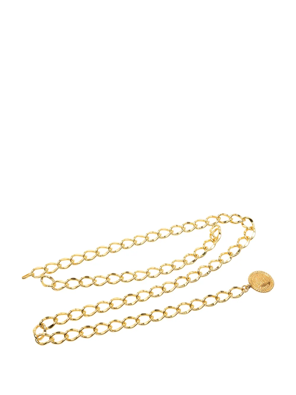 CHANEL Pre-Owned 1950-1970 Gold Plated Rue Cambon Medallion Chain Link belt - Oro
