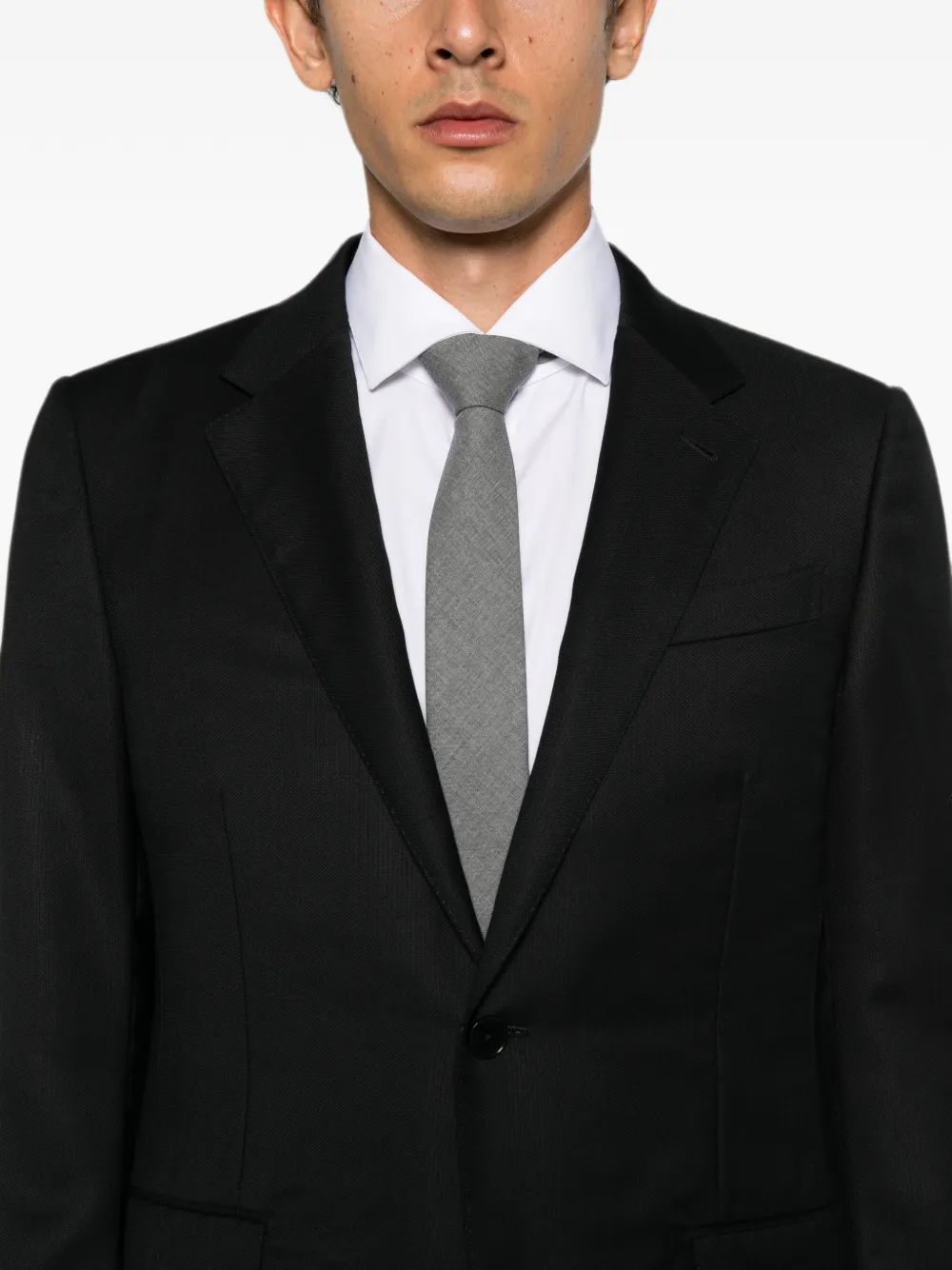 Zegna Pak met enkele rij knopen Zwart