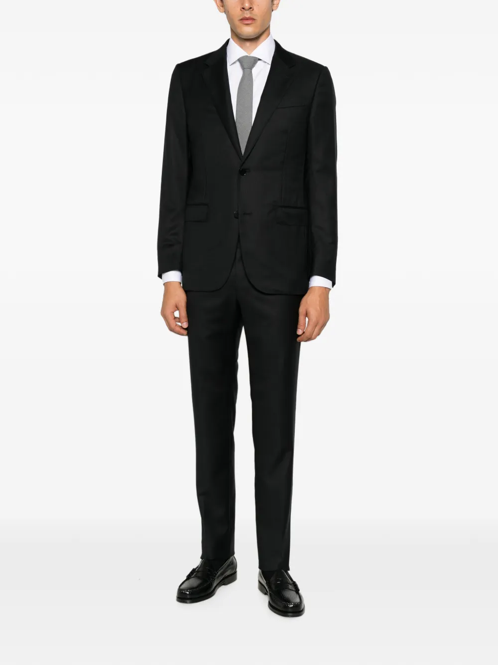 Zegna Pak met enkele rij knopen Zwart