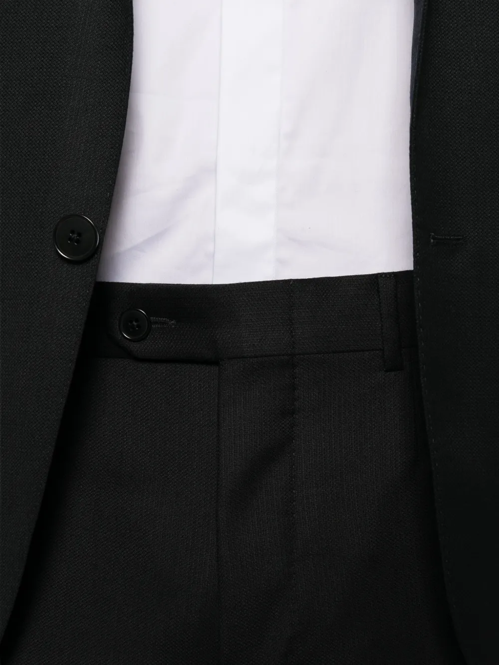 Zegna Pak met enkele rij knopen Zwart