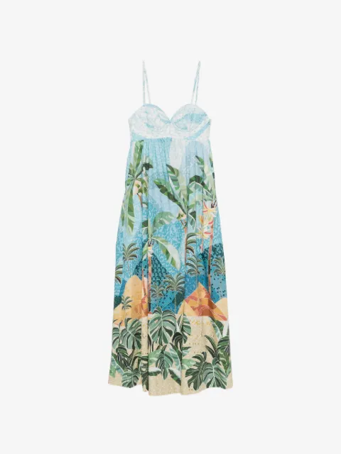 FARM Rio vestido midi Rio Mosaic