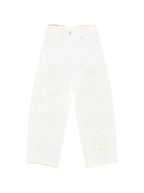 FARM Rio Richeueu broderie-anglaise cut-out jeans