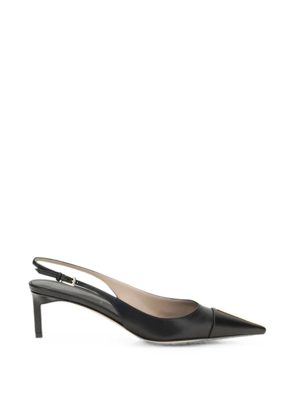 TOM FORD logo-plaque slingback pumps - Nero